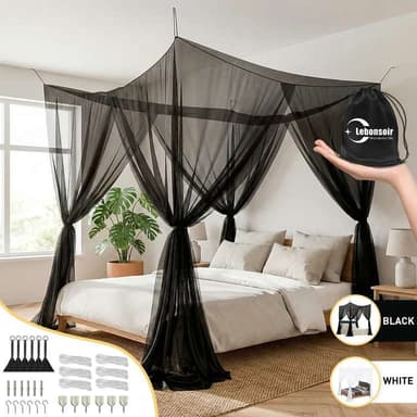 Moustiquaire Lebonsoir - 4 Ouvertures, L 210 x l 200 x H 200 cm - JoyBuy