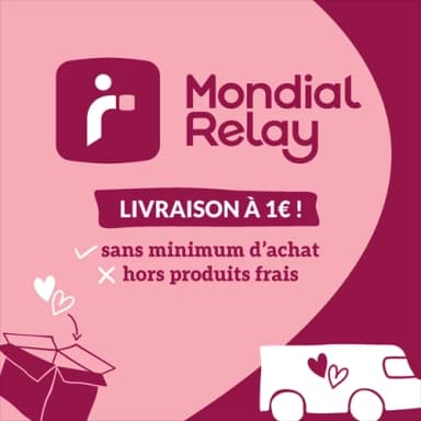 Livraison Mondial Relay à 1€ sans minimum d'achat (hors produits frais) - Official Vegan Shop