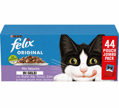 [Via App] Lot de 44 Sachets de 85g d'Aliment Humide Felix - pour Chat - JoyBuy