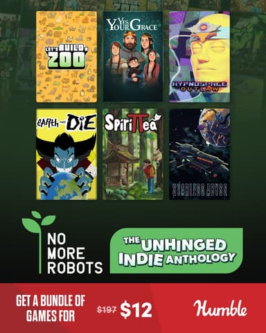 No More Robots bundle - 10 jeux PC dont Earth Must Die, Starless Abyss, Let's Build a Zoo, Spirittea, Yes Your Grace (dématérialisé - Steam) - Humble Bundle