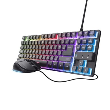 Pack clavier + souris filaire 2 en 1 Trust GXT 798, Noir - Fnac