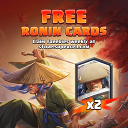 2 Cartes Légendaires Ronin offertes sur Clash Royale (Dématérialisé)