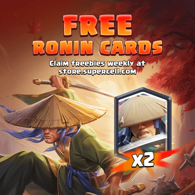2 Cartes Légendaires Ronin offertes sur Clash Royale (Dématérialisé) - Supercell