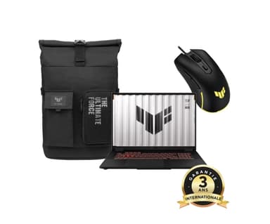 Pack PC portable 18" Asus TUF Gaming A18 FHD+ 144Hz Ryzen 7 260 RTX 5070 32Go 512Go Sans OS avec Sac et souris TUF - Grosbill
