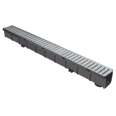 Lot de 3 Caniveaux à Grille - Gris, Galvanisé A15 - Brico Dépôt