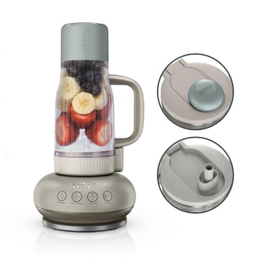 [Prime] Blender Ninja BlendBoss avec mug portatif DB351EUST - Beige et Bleu - Amazon