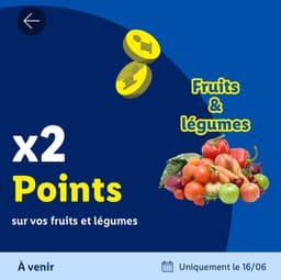 [Lidl+] Points doublés sur les fruits et légumes