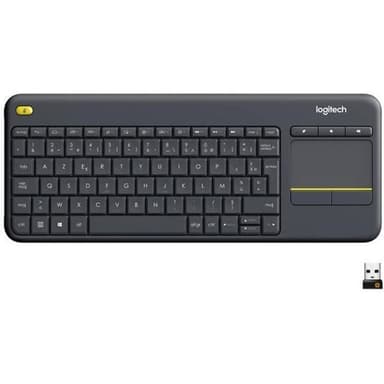 Clavier sans fil Logitech K400 Plus - Azerty, Pavé tactile, Noir - Cdiscount