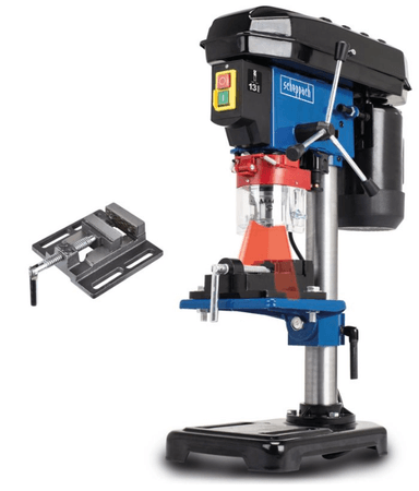 Perceuse à colonne Scheppach DP16VLS avec étau, 500 W - 5 vitesses, 600-2600 min-1, laser intégré - ManoMano
