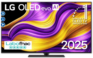TV 55" LG Evo OLED55G5 - 4k UHD, 120Hz • VRR 165Hz , Dolby Vision (Via retrait magasin + 120,00€ en carte cadeau) - Darty