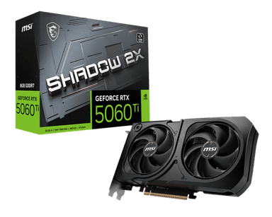 Carte graphique MSI GeForce RTX 5060 Ti 8GO SHADOW 2X PLUS + 25€ Steam + Jeu 007 First Light offerts - MSI