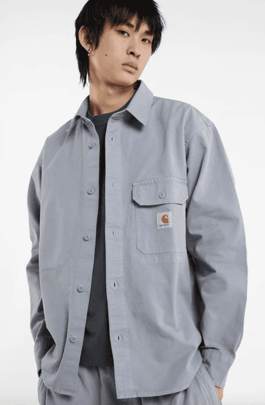 Chemise Carhartt WIP Reno Shirt - Coupe regular, 100% coton, manches longues, coloris Mirror, du XS au XL - Citadium