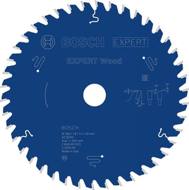 Lame de scie circulaire à bois Bosch Professional Expert - 168 x 1,8/1,2 x 20 mm, Z42, 42 dents, pour scie circulaire - Amazon