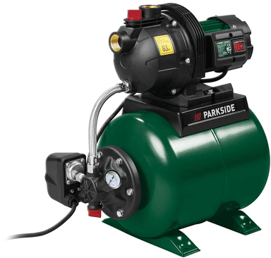 Groupe Surpresseur & Pompe d’Alimentation Parkside PEHWW 1000 A1 - 1000W, 3600L/h, Réservoir 19L, Cuve Acier - Lidl