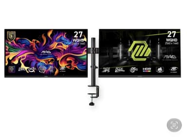 Ecran PC 26.5" MSI QD-OLED QHD 240Hz + Ecran PC 27" QHD 240Hz Fast IPS + Support - Grosbill