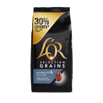 Café en grains sélection L'Or Intensité 6, 1kg - Moisselles (95) - Leclerc Drive