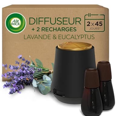 Diffuseur d’huiles Essentielles Air Wick - 2 Recharges, 20 ml, Parfum Lavande et Eucalyptus - Amazon