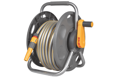 Dévidoir mural et portable Hozelock équipé avec tuyau d'arrosage L. 25m diam. 12mm - Screwfix