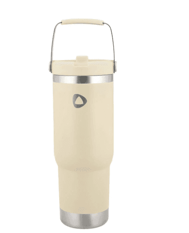 [Lidl+] Gobelet Isotherme Silvercrest 880ml - en Acier Inoxydable, avec Anse, Beige, Noir ou Rouge (Via Coupon) - Lidl