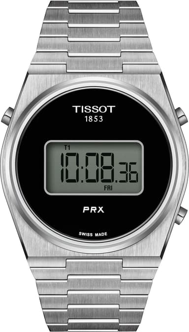 Montre Tissot PRX Digitale 40 mm T1374631105000, Acier inoxydable, Verre saphir, Étanche 100 m (frais d'importation inclus) - Amazon