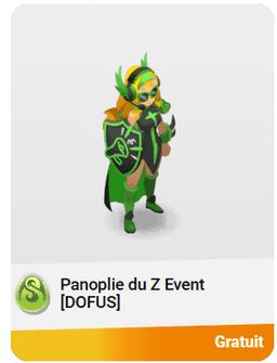 Skin Panoplie du Z Event offert sur Dofus Unity, Retéo, Touch et Wakfu (dématérialisé)