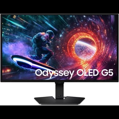Ecran PC 27" Samsung Odyssey OLED G5 LS27FG500SU - QHD 2560 x 1440, 180Hz, Dalle OLED, 0,03 ms, Ajustable en hauteur - Boulanger