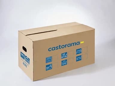 Carton de déménagement avec poignées - capacité 54 L, 20 kg, H.30 x L.60 x l.30 cm, - Castorama