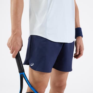 Short de tennis homme Kuikma Essential+ Court - Léger, respirant, poches 3 balles, bleu marine, tailles S à 2XL - Decathlon