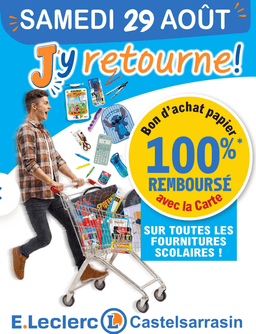 Fournitures scolaires 100% remboursé en bon d'achats - Castelsarrasin (82)