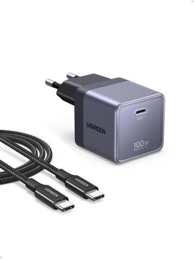 Chargeur rapide Ugreen Nexode Air 100W + câble 100W (via coupon) - Amazon