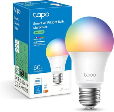 Ampoule Connectée WiFi Tapo - LED, E27, Multicolore, 2500K-6500K, Dimmable 8.7 W 806Lm, Compatible avec Alexa et Google Home - Amazon