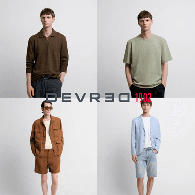 Sélection d'articles Devred en promotion Vente Privée - Ex : Polo manches longues col ouvert - Marron (du S au XXL) - Devred