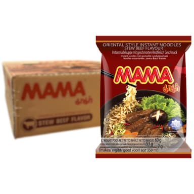 Lot de 30 Paquets de Nouilles instantanées Mama - 30x60g, Saveur Bœuf - Amazon