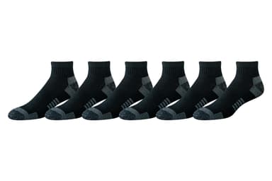 Lot de 6 Paires de Socquettes Athlétiques Amazon Essentials - Noir, Tailles du 41 au 45 - Amazon