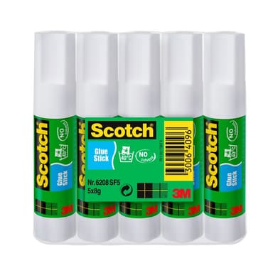 Lot de 5 Bâtons de 8g de Colle Scotch - Bureau Vallée