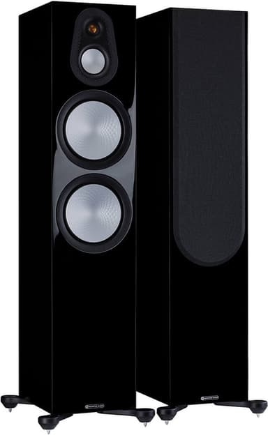 Paire d'Enceintes Colonne Monitor Audio Silver 500 7G - Noir Laqué ou Chêne Clair (Via Coupon) - HomeCinéSolutions