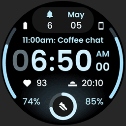Cadran montre connectée React 2: Watch face - Android (Dématérialisé - Wear OS)