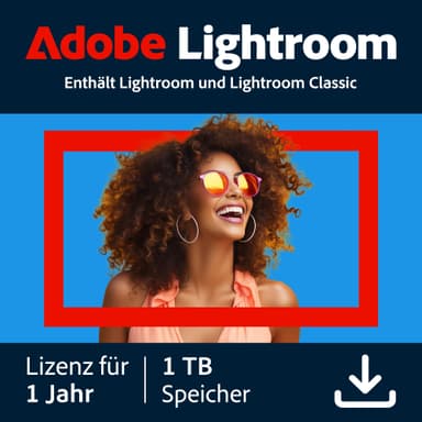 Abonnement 12 mois Adobe Lightroom avec 1 To de stockage Cloud - 1 appareil PC/Mac (Dématérialisé) - Amazon