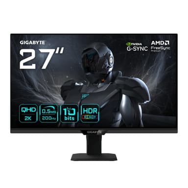 Ecran Pc 27" Gigabyte G27Q20T - QHD (2560 x 1440) Dalle IPS 200 Hz, G-Sync Compatible, FreeSync Premium - Amazon
