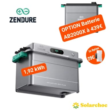 Pack SolarFlow 800 Plus Zendure - 1,92kWh avec batterie intégrée +3 ct - Solarchoc
