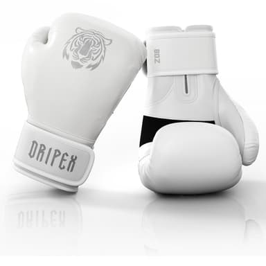 Gants d'Entraînement de Boxe Cuir Dripex - Blanc ou Noir, Tailles 8 ou 10 Oz (Vendeur Tiers) - Amazon