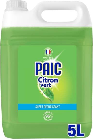 Bidon de 5L de Liquide Vaisselle Paic Éclat Citron Vert - Super Dégraissant - Amazon