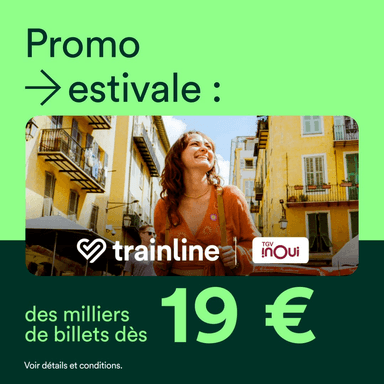 Trainline : 150 000 billets TGV INOUI dès 19€ en seconde classe ou 29€ en première classe - Trainline