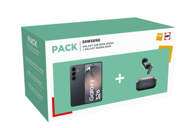 Pack Smartphone 6,3" Samsung Galaxy S26 256 Go, 12 Go RAM + Écouteurs Galaxy Buds4 - Darty