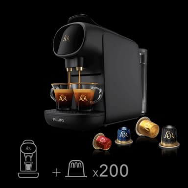 Machine à café L'OR Barista Sublime Piano Noir + Lot de 200 Capsules - L'Or Espresso