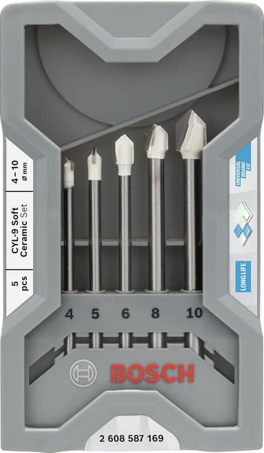 Lot de 5 forets Bosch Accessories Professional Set CYL-9 SoftCeramic - pour Carrelage, Ø 4-10mm - Amazon