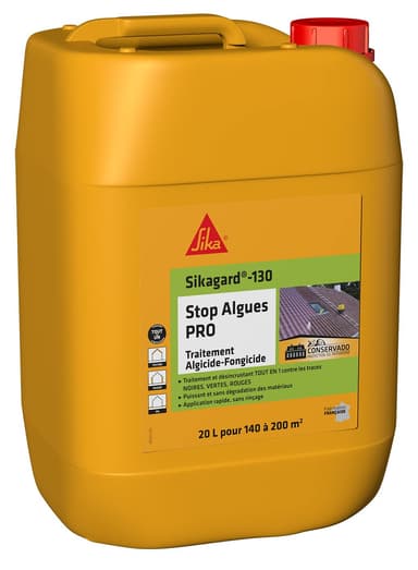 Traitement algicide-fongicide Sika Sikagard 130 Stop Algues Pro - 20L - Amazon