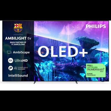 TV 65" OLED PHILIPS 65OLED9512026 4K Ultra HD - version avec barre de son 3.1, Ambilight, 120Hz, AI Smart TV - Boulanger