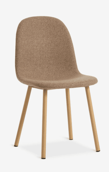 Lot de 4 chaises Ejstrup couleur sable foncé/chêne naturel - Jysk