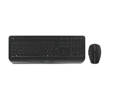 Ensemble clavier et souris sans fil Cherry Gentix Desktop - Noir, Azerty - Fnac